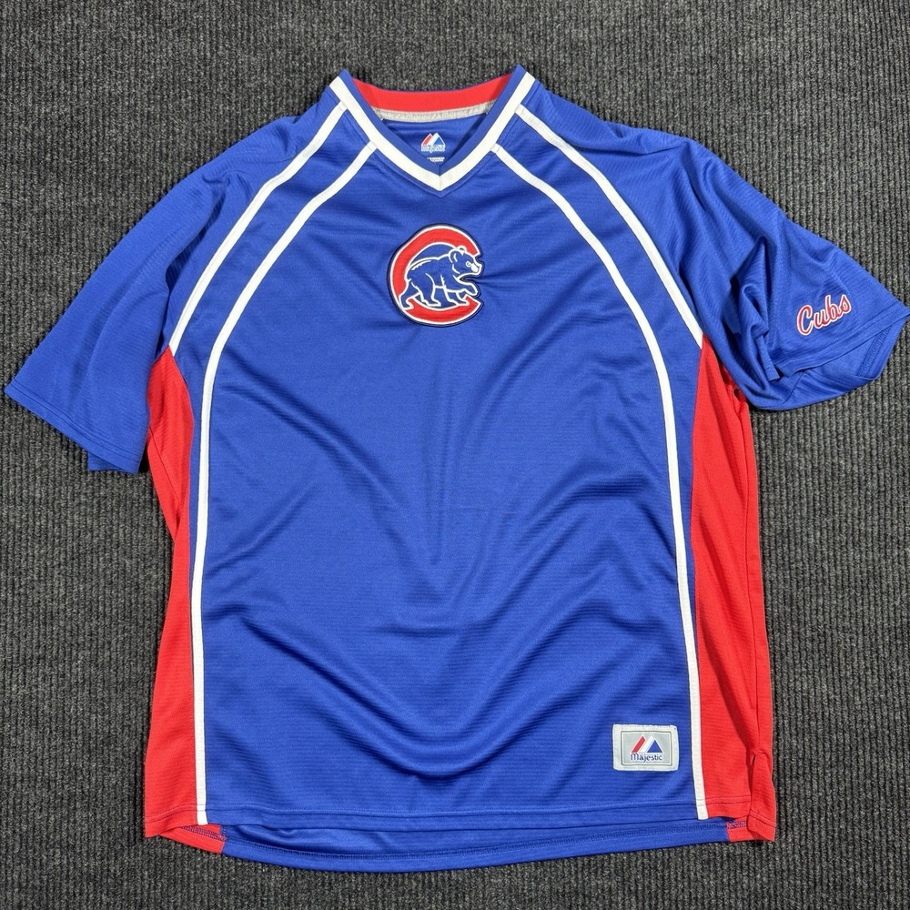 Chicago Cubs Majestic Batting Practice Jersey Men's 2XL Embroidered Logo